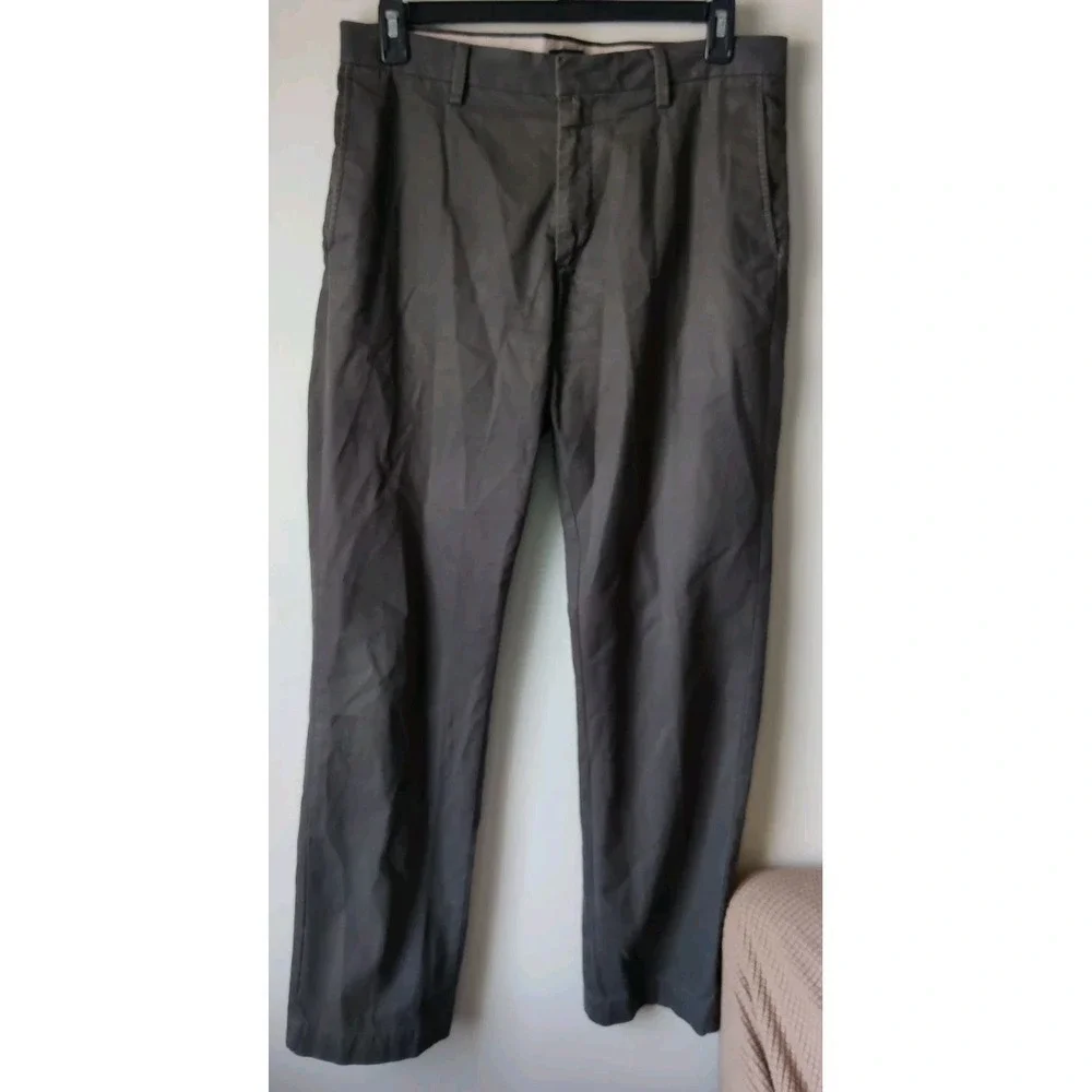 Banana Republic Men's Emerson Straight Chino 100% Cotton Gray Size 34x32